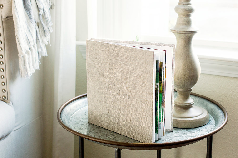 10x10 Traditional Album with linen cover option in color "sand".