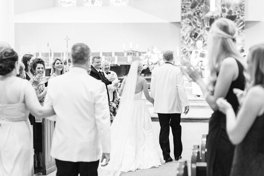 Everyone cheered them as they walked back down the aisle!